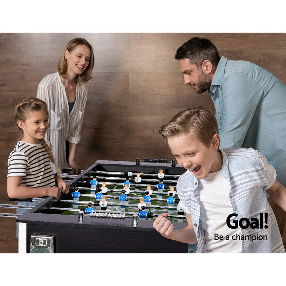 5FT Black Foosball Table Family Game MDF