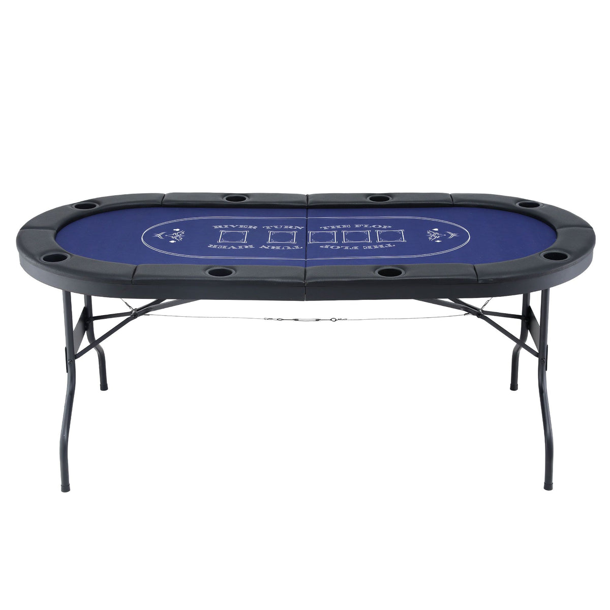 Folding Poker Table 8 Player 183cm Card Game Table Top