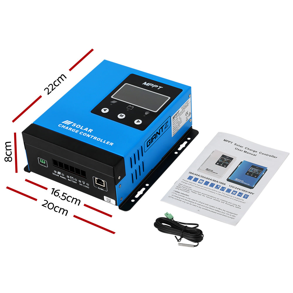 Giantz 40A MPPT Solar Charge Controller Auto 12V-48V Battery Regulator