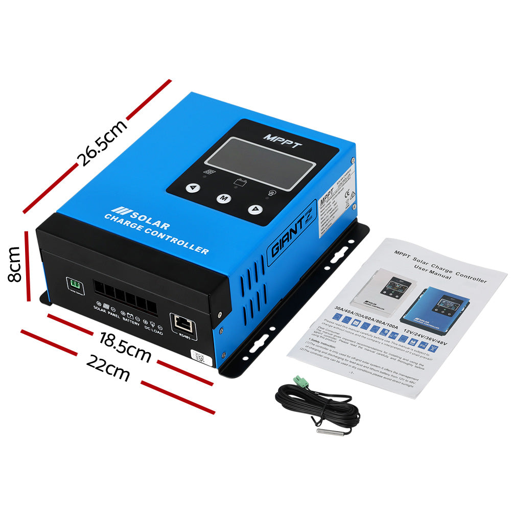 Giantz 60A MPPT Solar Charge Controller Auto Battery Regulator