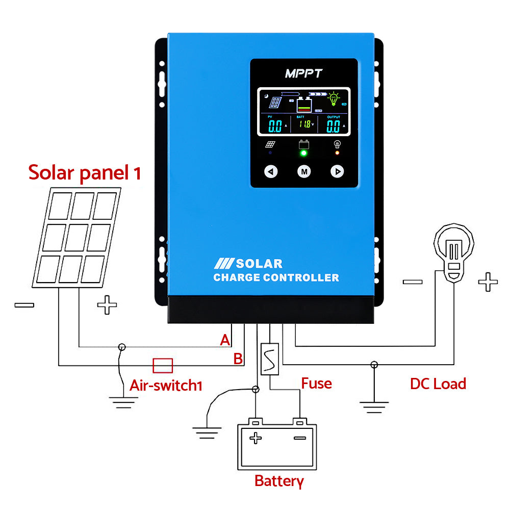 Giantz 60A MPPT Solar Charge Controller Auto Battery Regulator