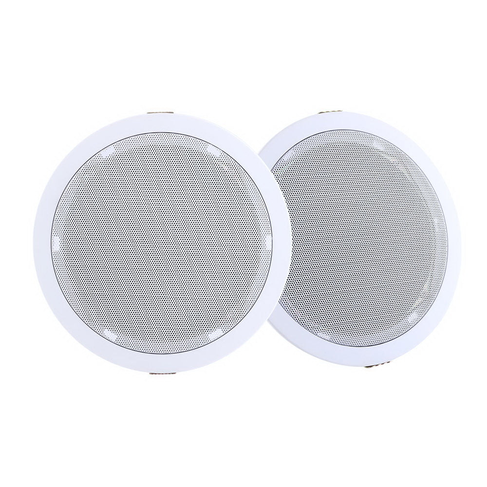 6" Ceiling Speakers 80W Home Theatre Stereo White (Pair)