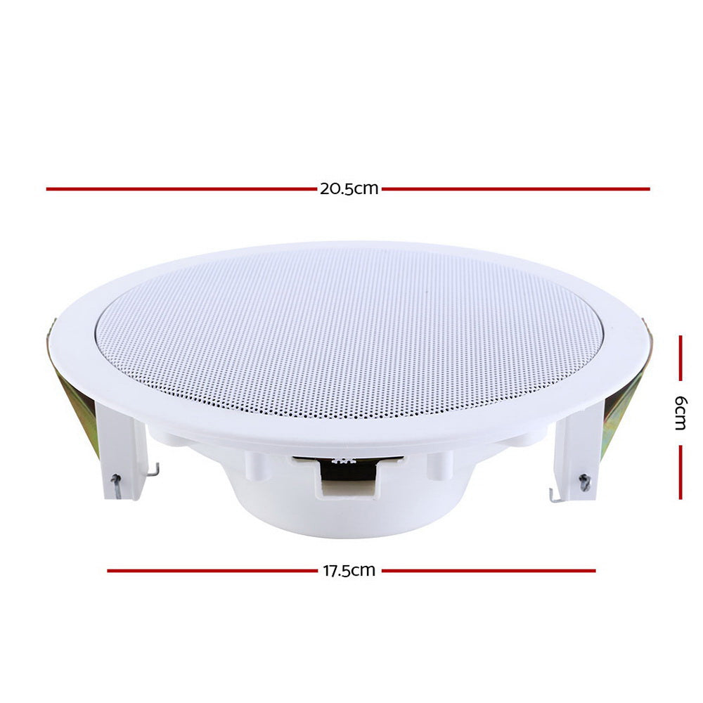 6" Ceiling Speakers 80W Home Theatre Stereo White (Pair)