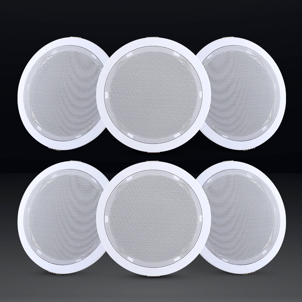 Giantz 6-Inch Ceiling Speakers Home Audio White 6-Pack