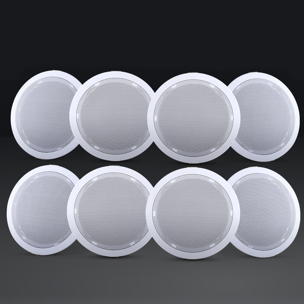 Giantz 6-Inch Ceiling Speakers Home Audio Tweeter 8-Pack White