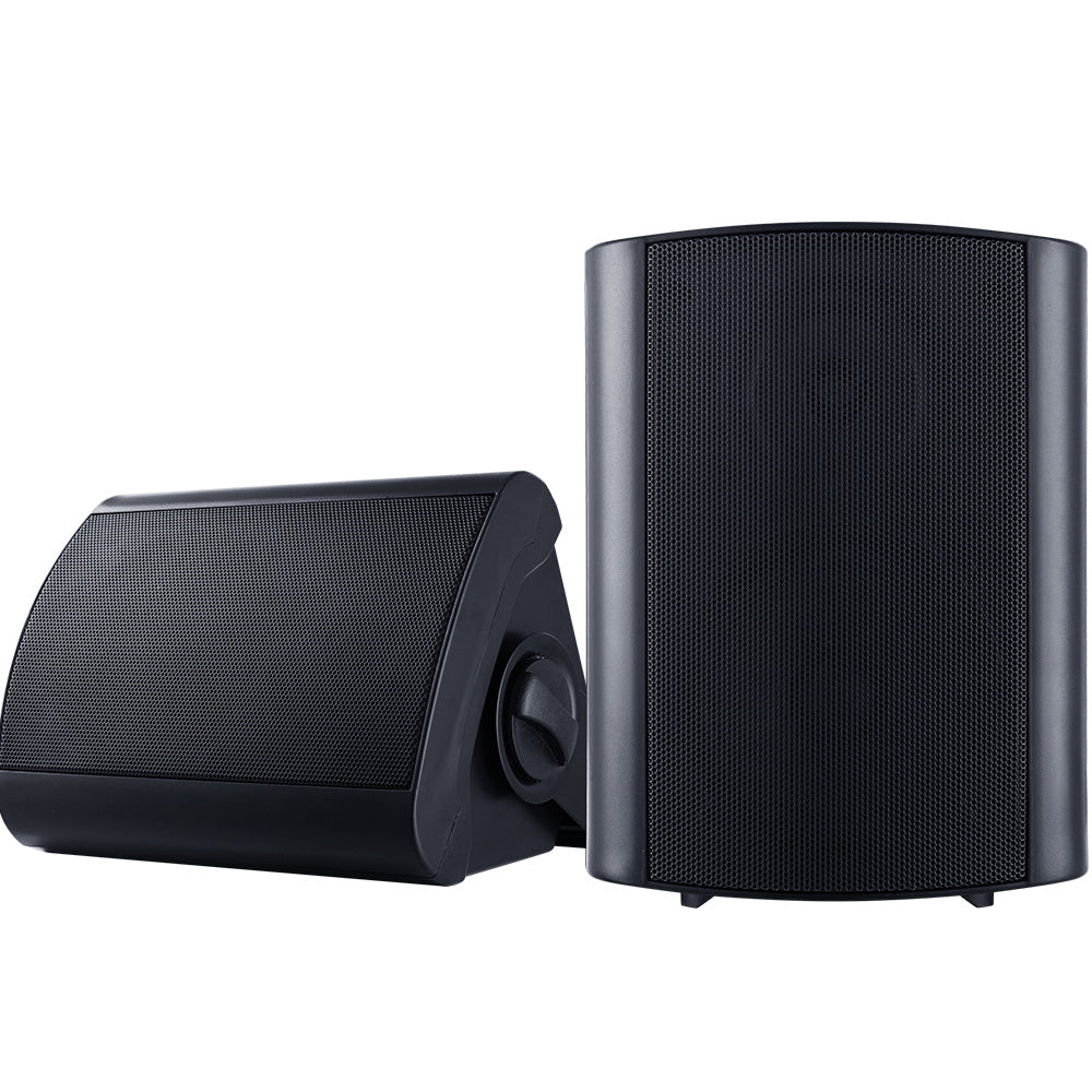 2-Way 150W Wall Speakers Indoor Outdoor Audio Black