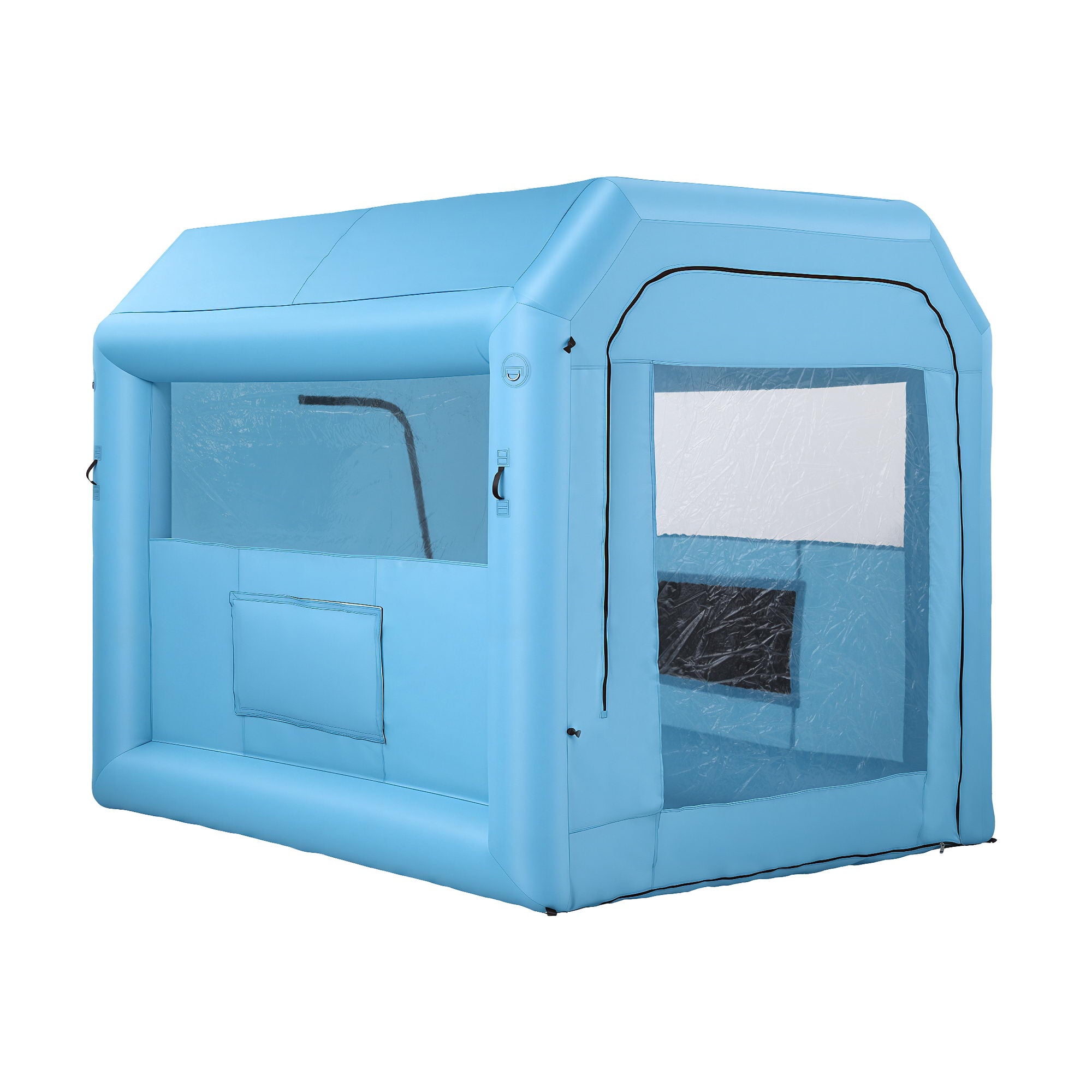 Giantz Inflatable Paint Booth 2.5X2.5X3M Inflatable Spray Booth with 550W Powerful Blower and Air Filter System, Round Roof with Light Hook, for Painting Bicycle, Motorcycle, Furniture Refinishing DIY