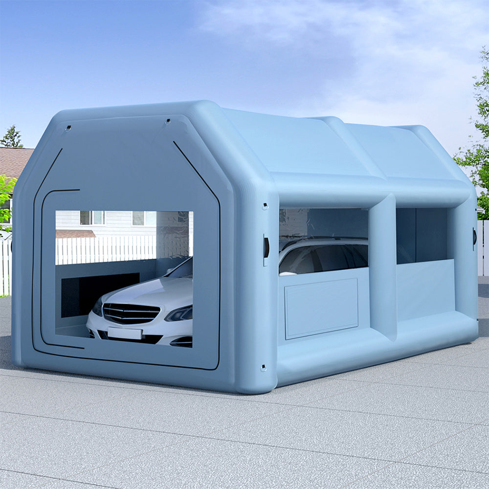 Giantz 4x3M Inflatable Spray Booth Car Paint Tent Blue