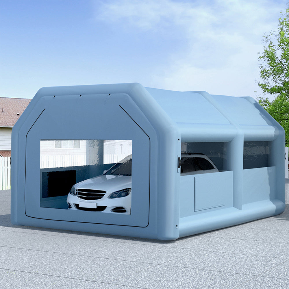 Giantz 6x4m Inflatable Spray Booth Car Paint Tent Blue