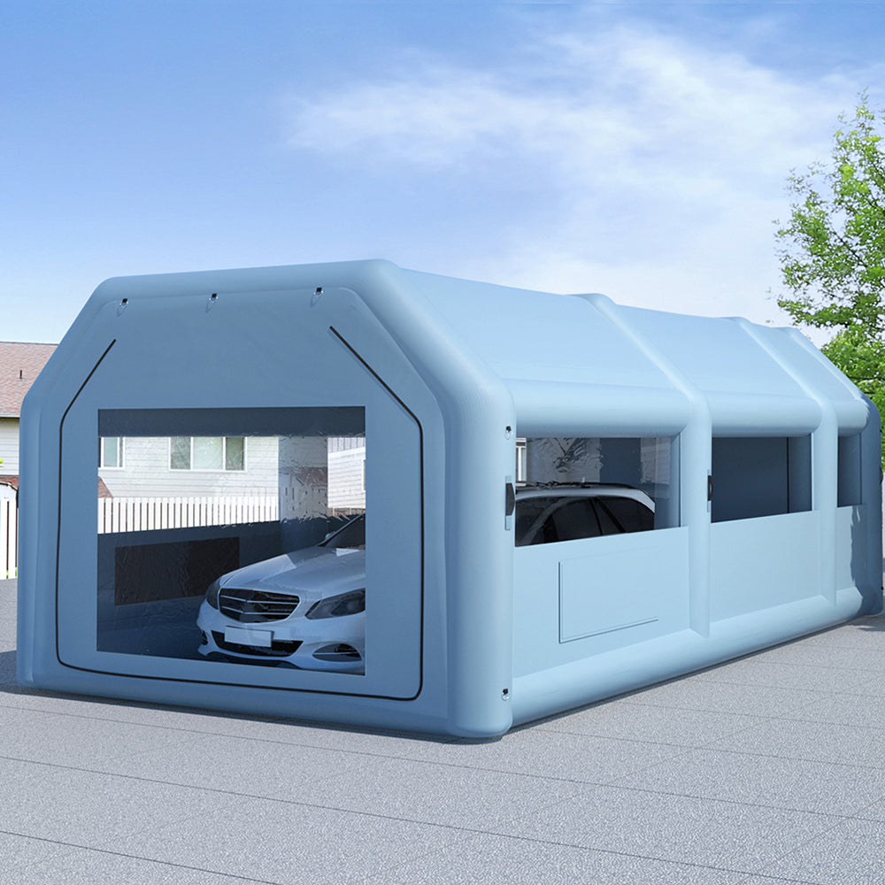 Giantz 8.5x4.6m Inflatable Spray Booth Car Paint Tent Blue