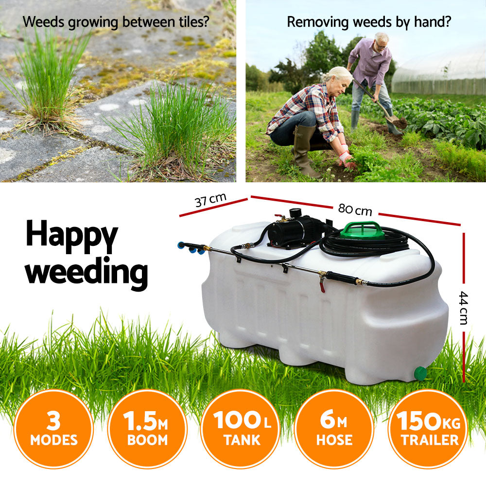 Giantz 100L Weed Sprayer Trailer 1.5M Boom Garden Spray