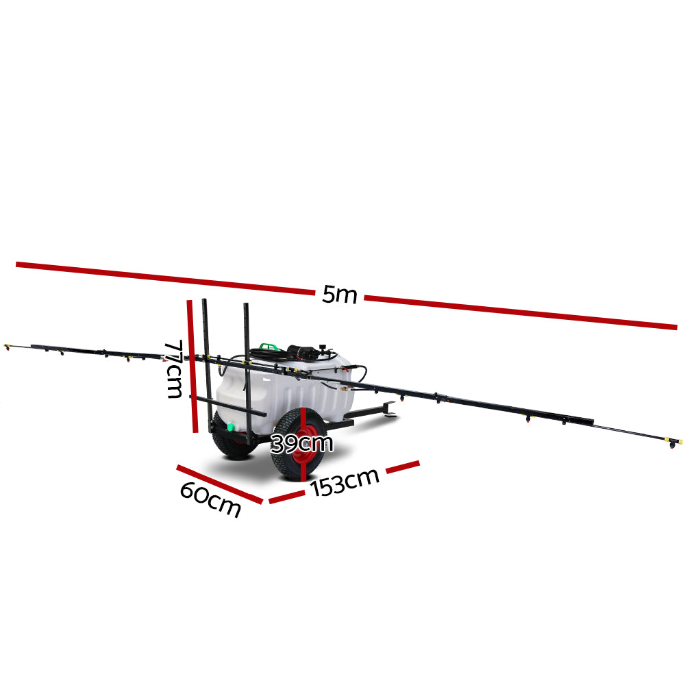 Giantz 100L Trailer Weed Sprayer 5m Boom Garden Tool