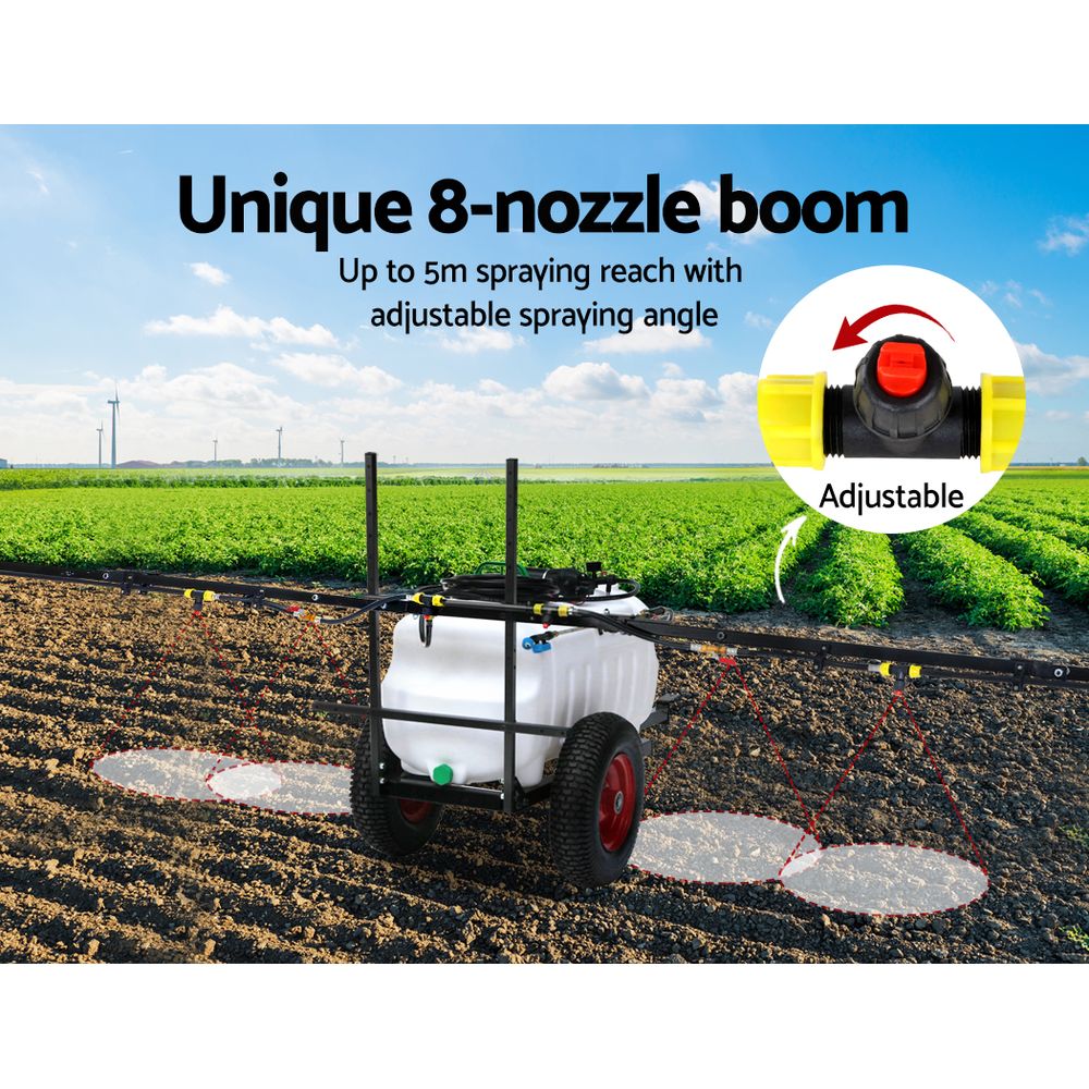Giantz 100L Trailer Weed Sprayer 5m Boom Garden Tool