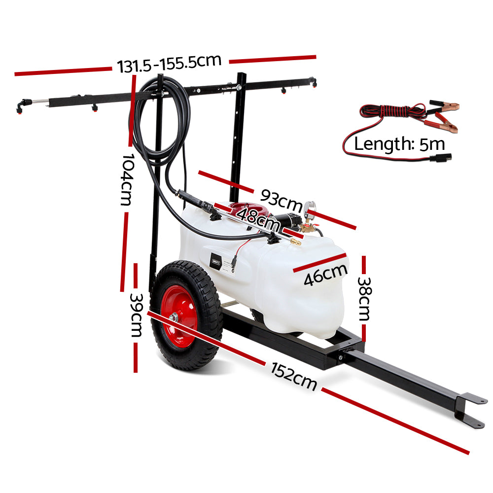 Giantz 100L Weed Sprayer Trailer 1.5M Boom Garden
