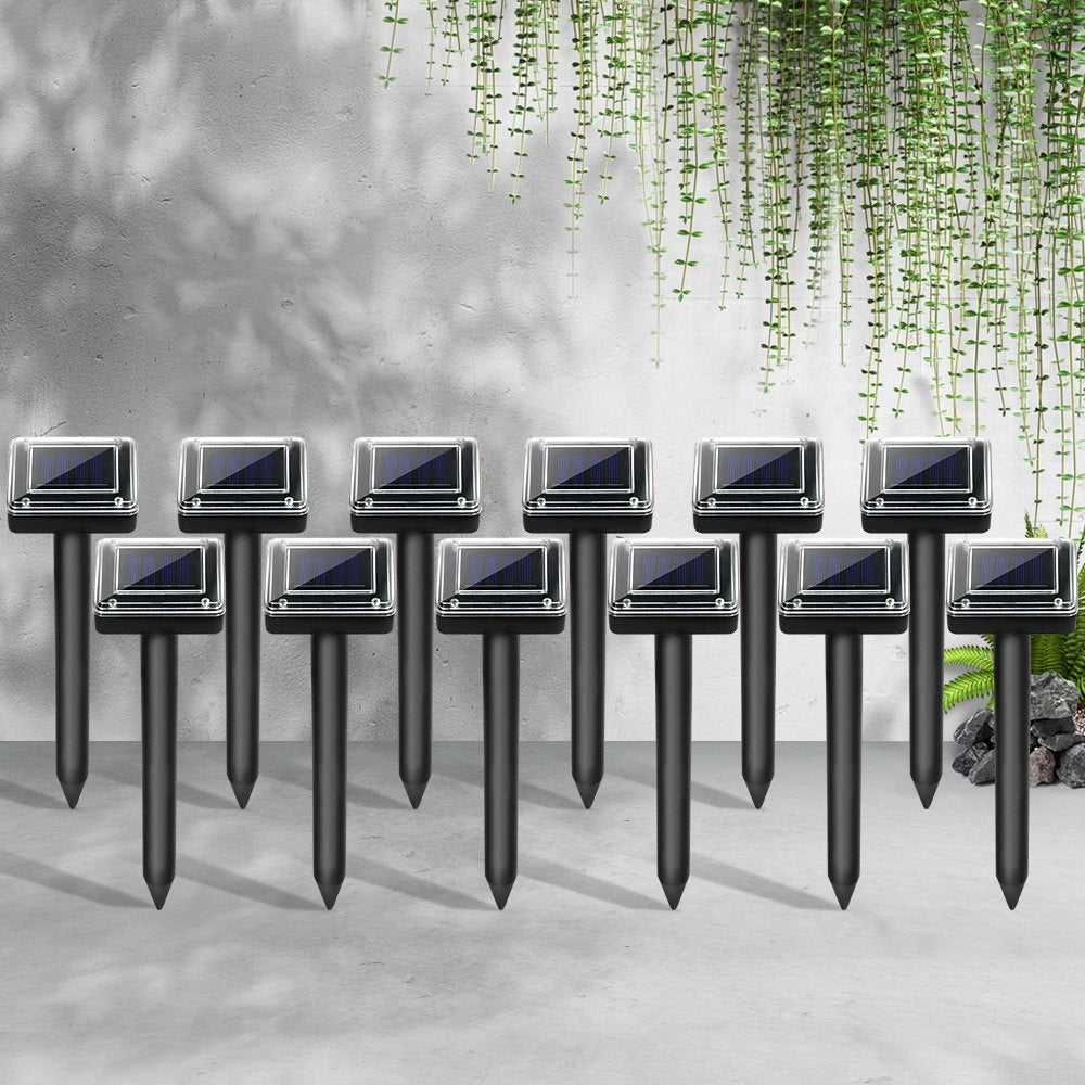 Gardeon 12-Piece Solar Snake Repeller Multi Pulse Ultrasonic