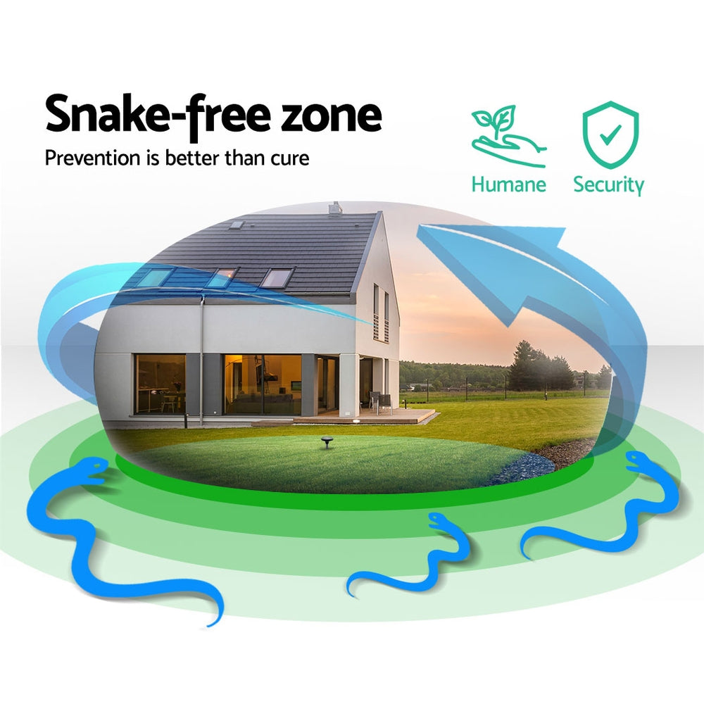 Pulse Plus Solar LED Snake Repeller Ultrasonic Pest Control 4-Pack