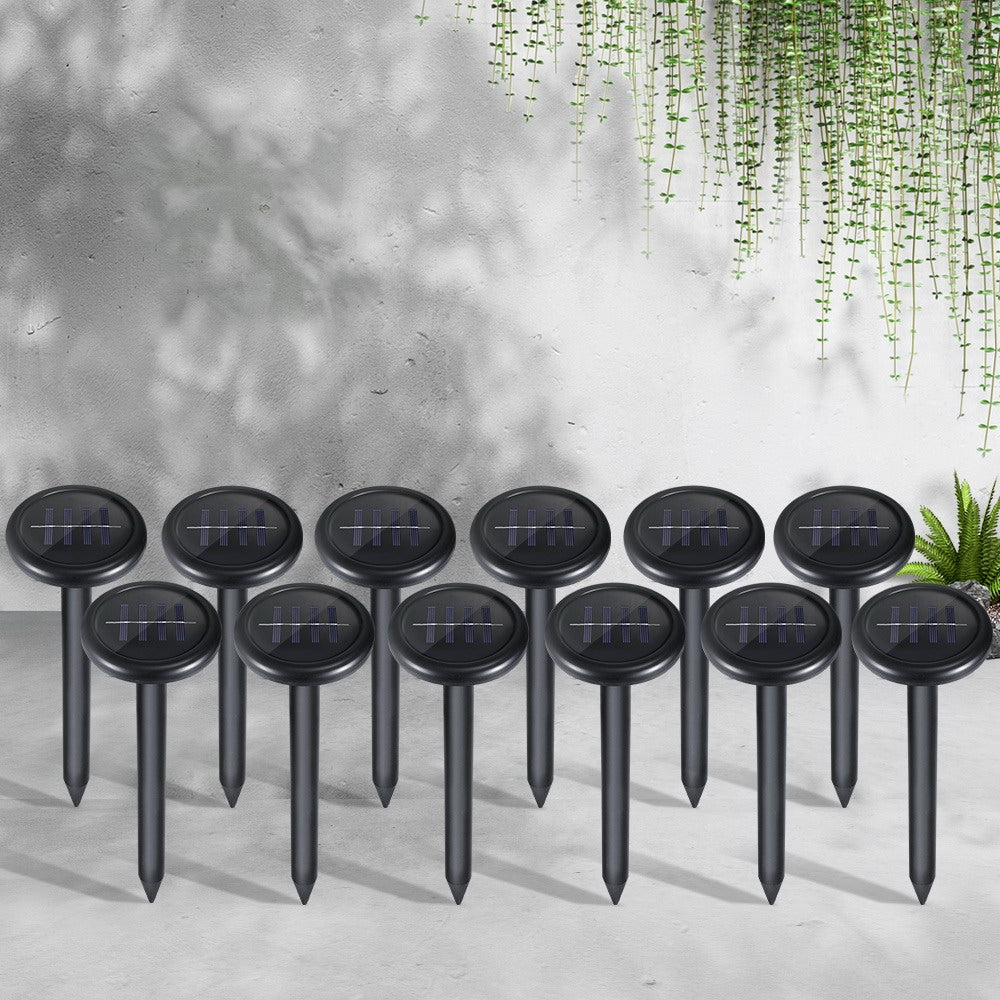 Weatherproof Ultrasonic Solar Snake Repellers - 12X Set