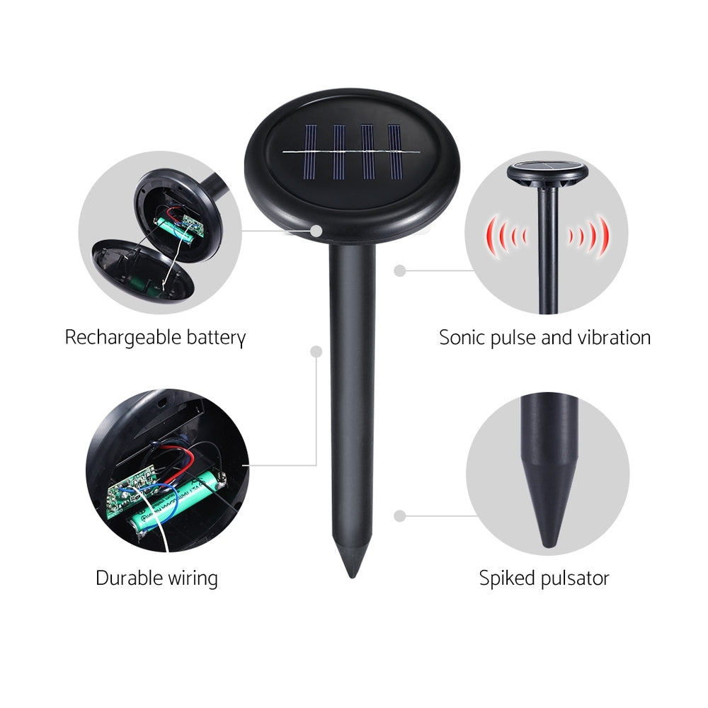 Gardeon Ultrasonic Solar Snake Repeller 4-Pack