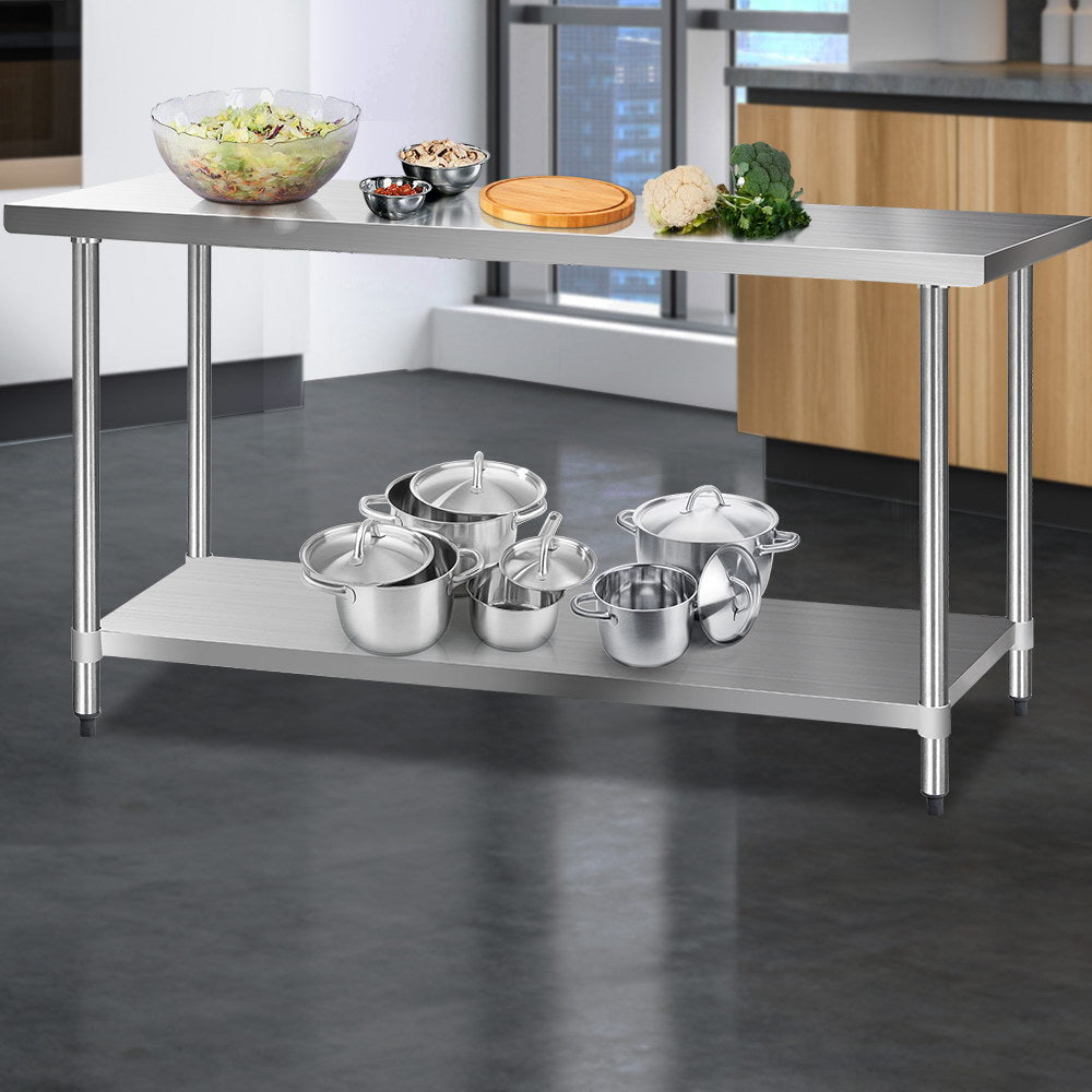 Cefito 1829x610mm Stainless Steel Kitchen Bench Heavy Duty