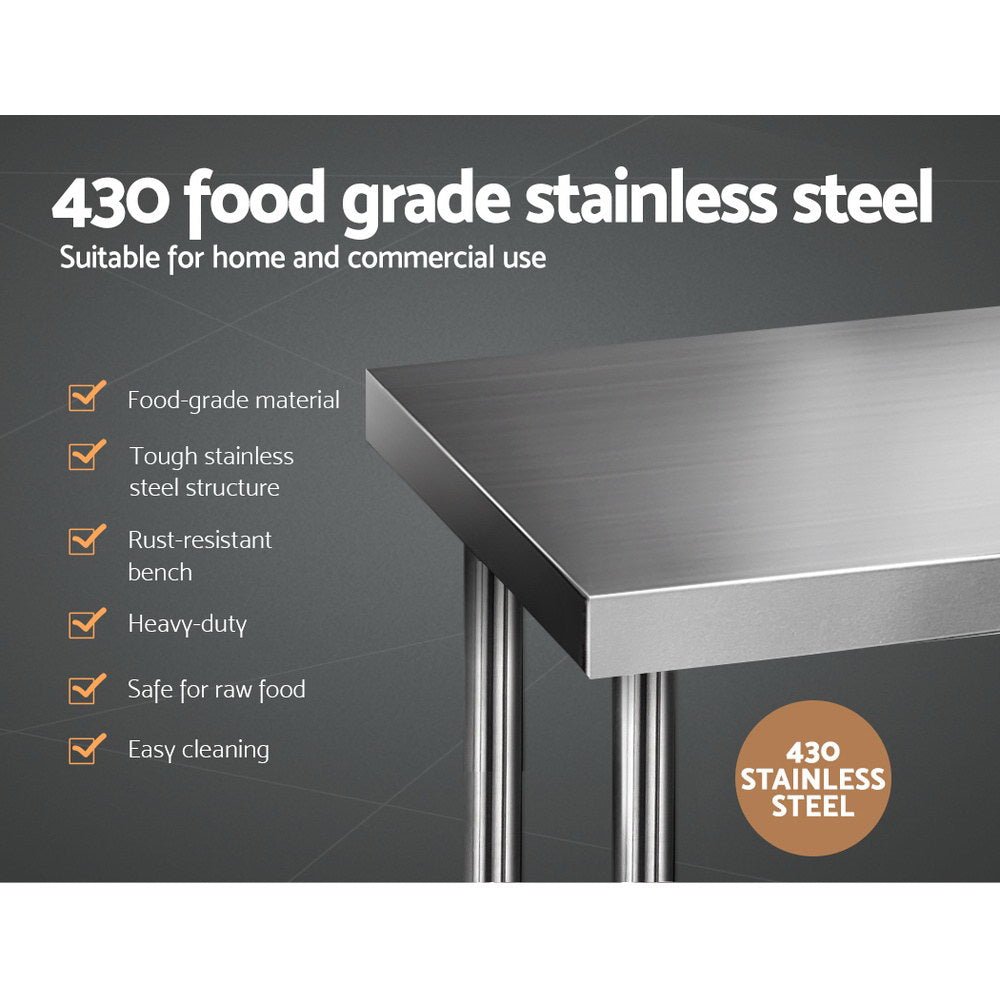 Cefito 1829x610mm Stainless Steel Kitchen Bench Heavy Duty