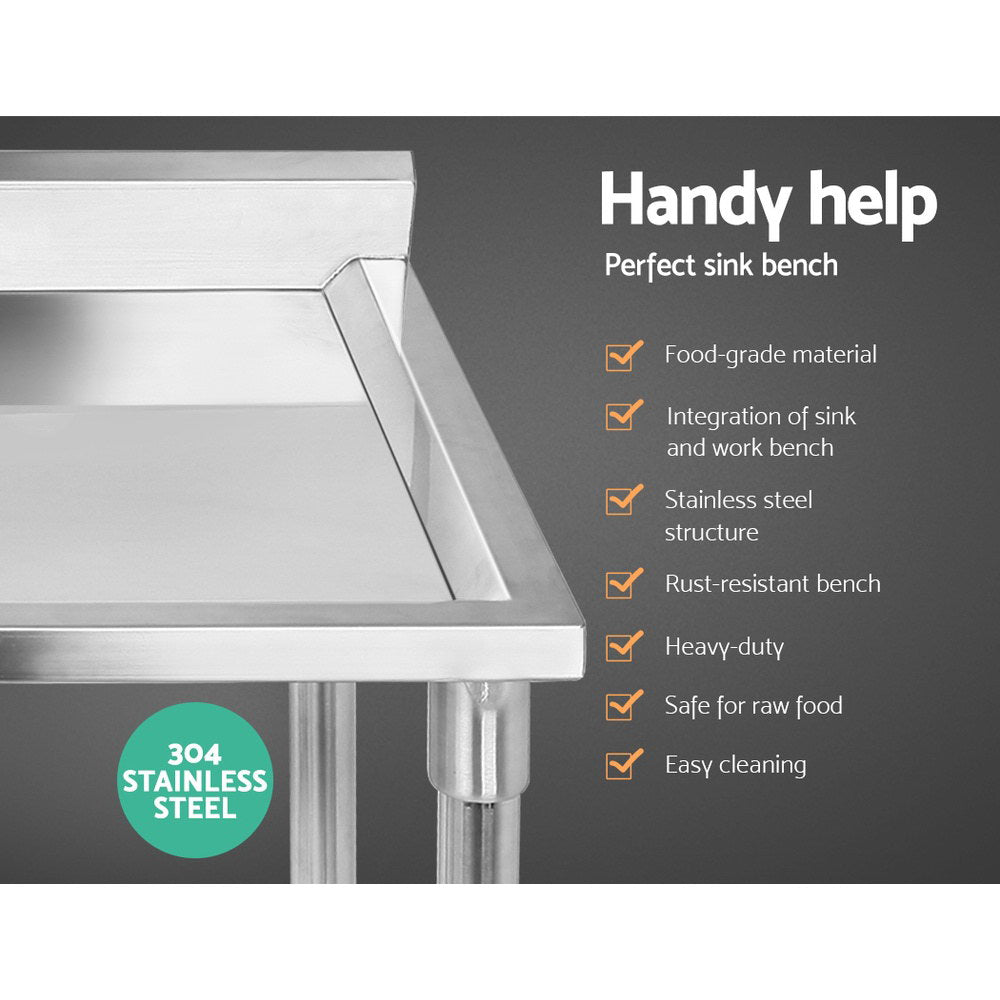 Cefito 100x60cm Stainless Steel Kitchen Sink Bench 304