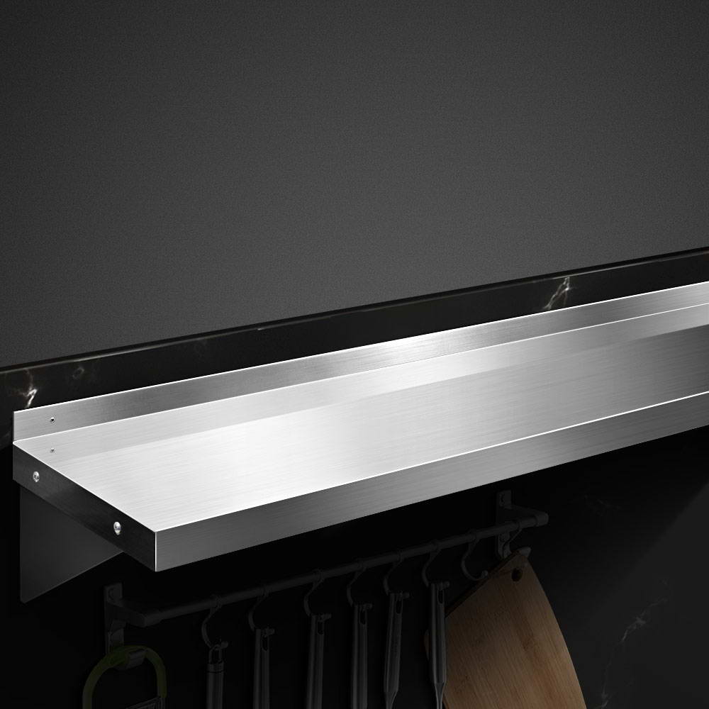 Cefito 1800mm Stainless Steel Wall Shelf Rack Silver