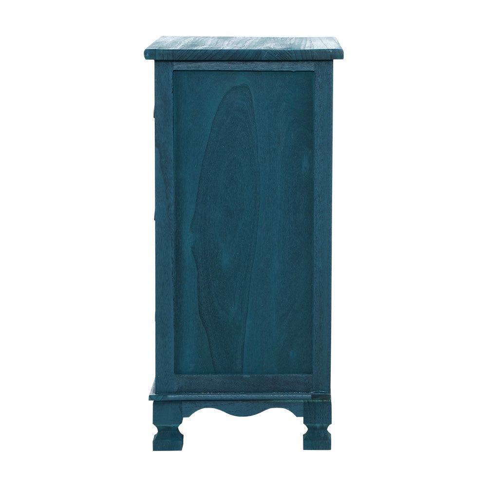 Vintage 3-Drawer Blue Bedside Table, Anti-Scratch - Artiss