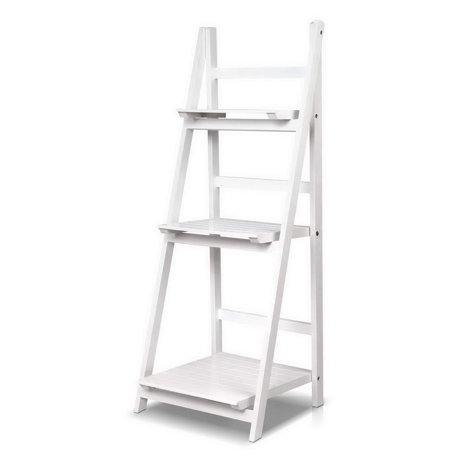 ZANE 3-Tier Corner Bookshelf White
