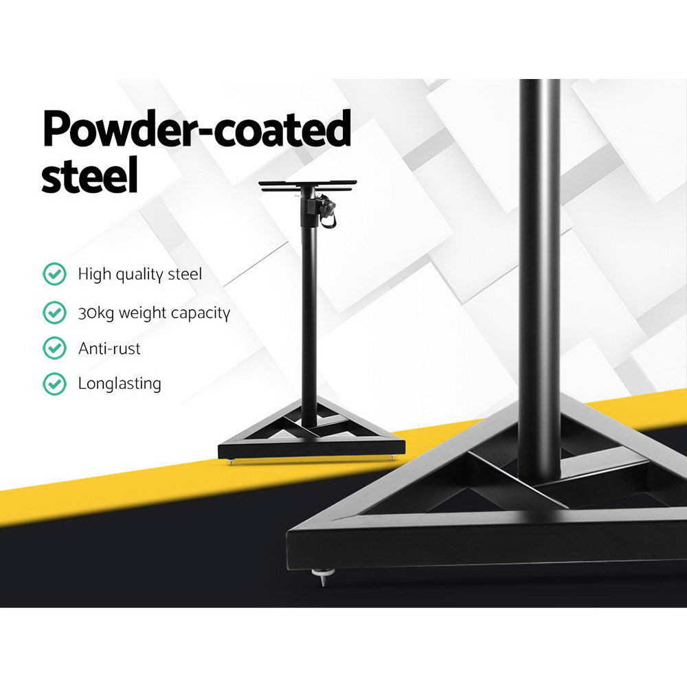 Alpha Adjustable Speaker Stands 67-120cm Black 2pcs
