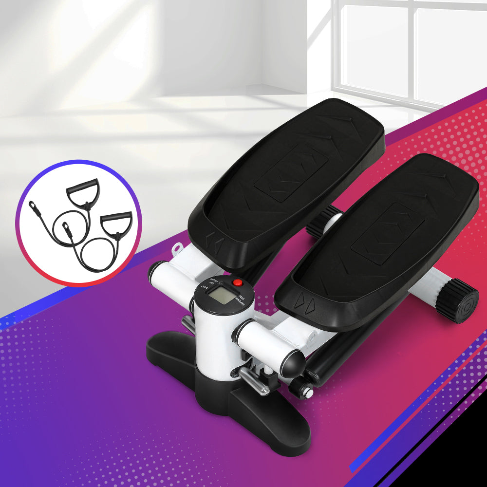 Everfit Mini Stepper 150KG Resistance Rope White/Black