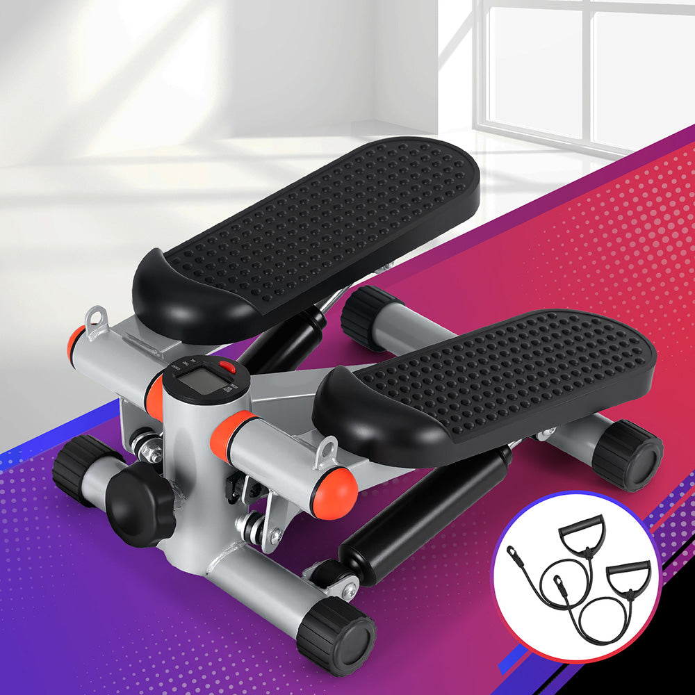 Everfit Compact Mini Stepper with Resistance Rope Grey