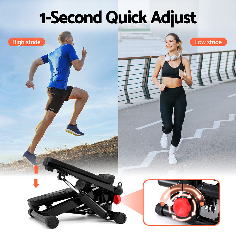 Everfit Mini Stepper Compact Home Workout Black