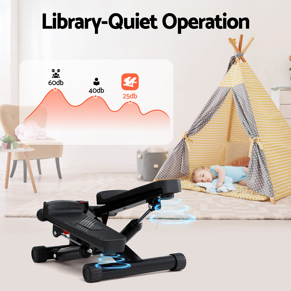 Everfit Mini Stepper Compact Home Workout Black