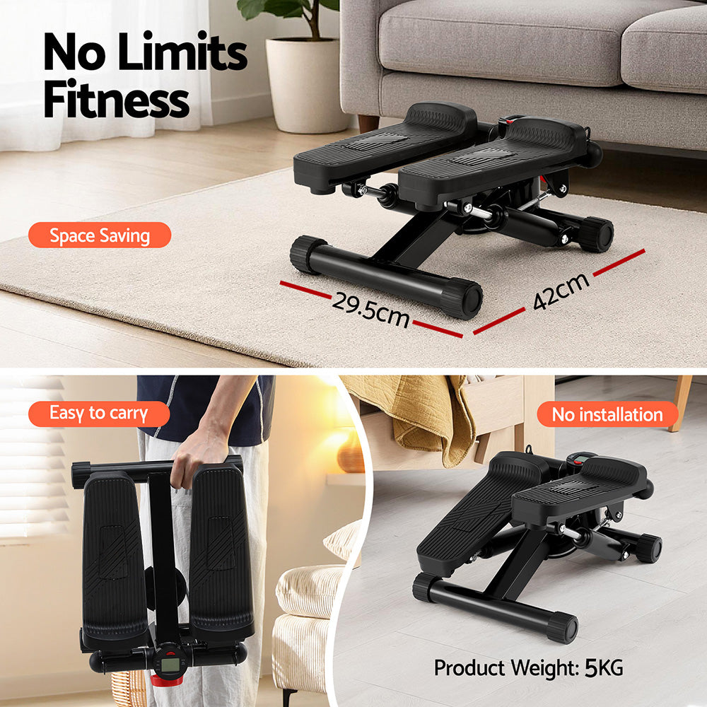 Everfit Mini Stepper Compact Home Workout Black