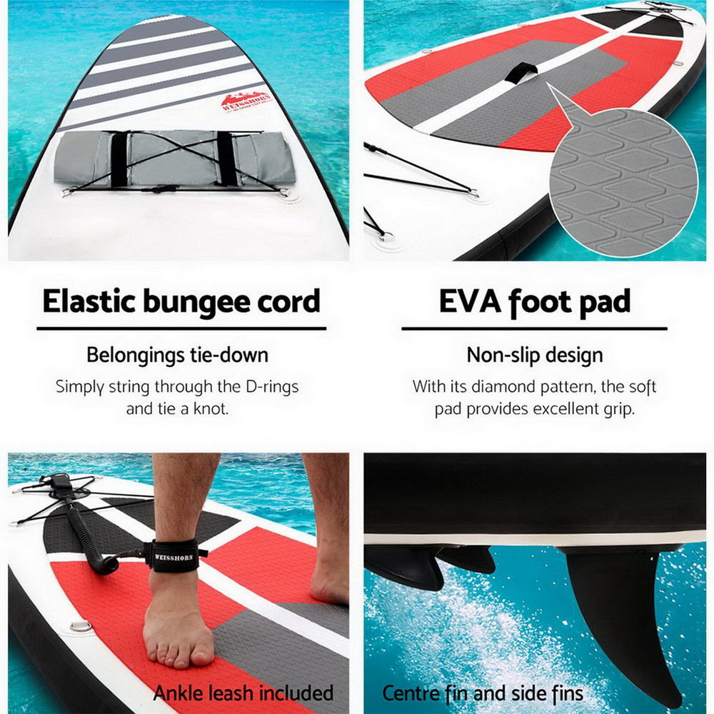 Weisshorn 11ft Inflatable SUP Paddleboard Kayak Black