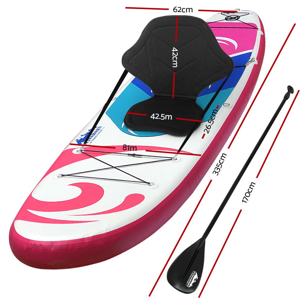 Weisshorn 11ft Inflatable SUP Paddleboard Kayak Pink