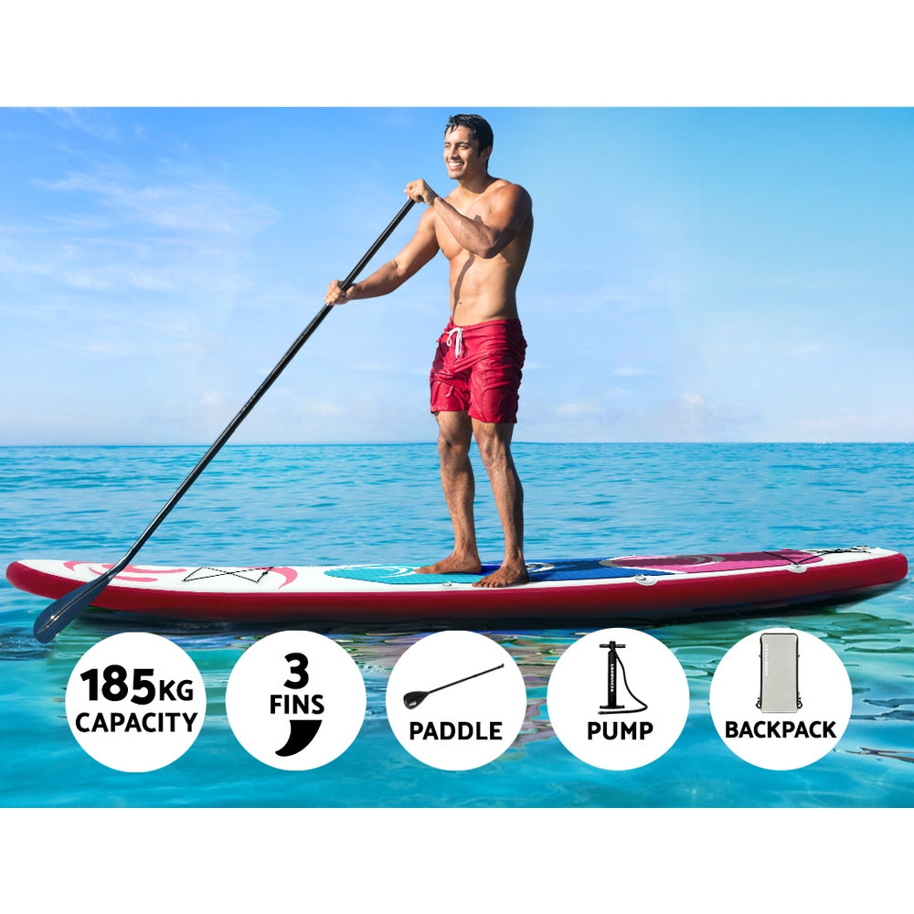 Weisshorn 11ft Inflatable SUP Paddleboard Kayak Pink