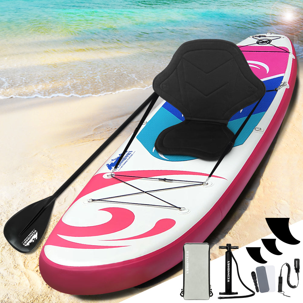 Weisshorn 11ft Inflatable SUP Paddleboard Kayak Pink