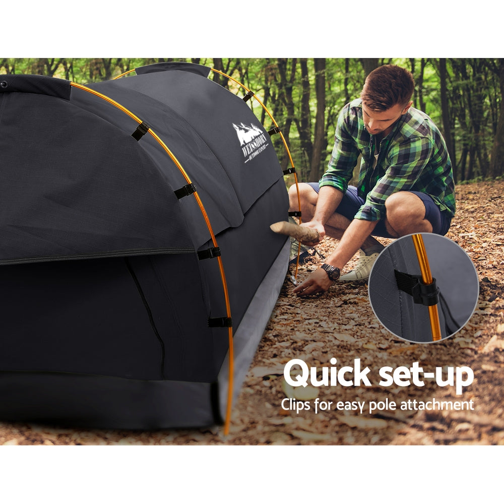 Weisshorn Deluxe Double Swag Tent Canvas Dark Grey