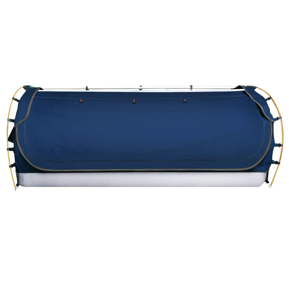 Weisshorn King Single Swag Canvas Dome Tent Blue