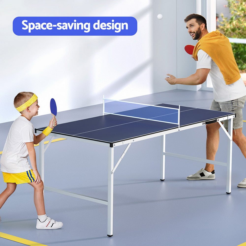 Everfit Portable Foldable Table Tennis Table Indoor Outdoor Blue