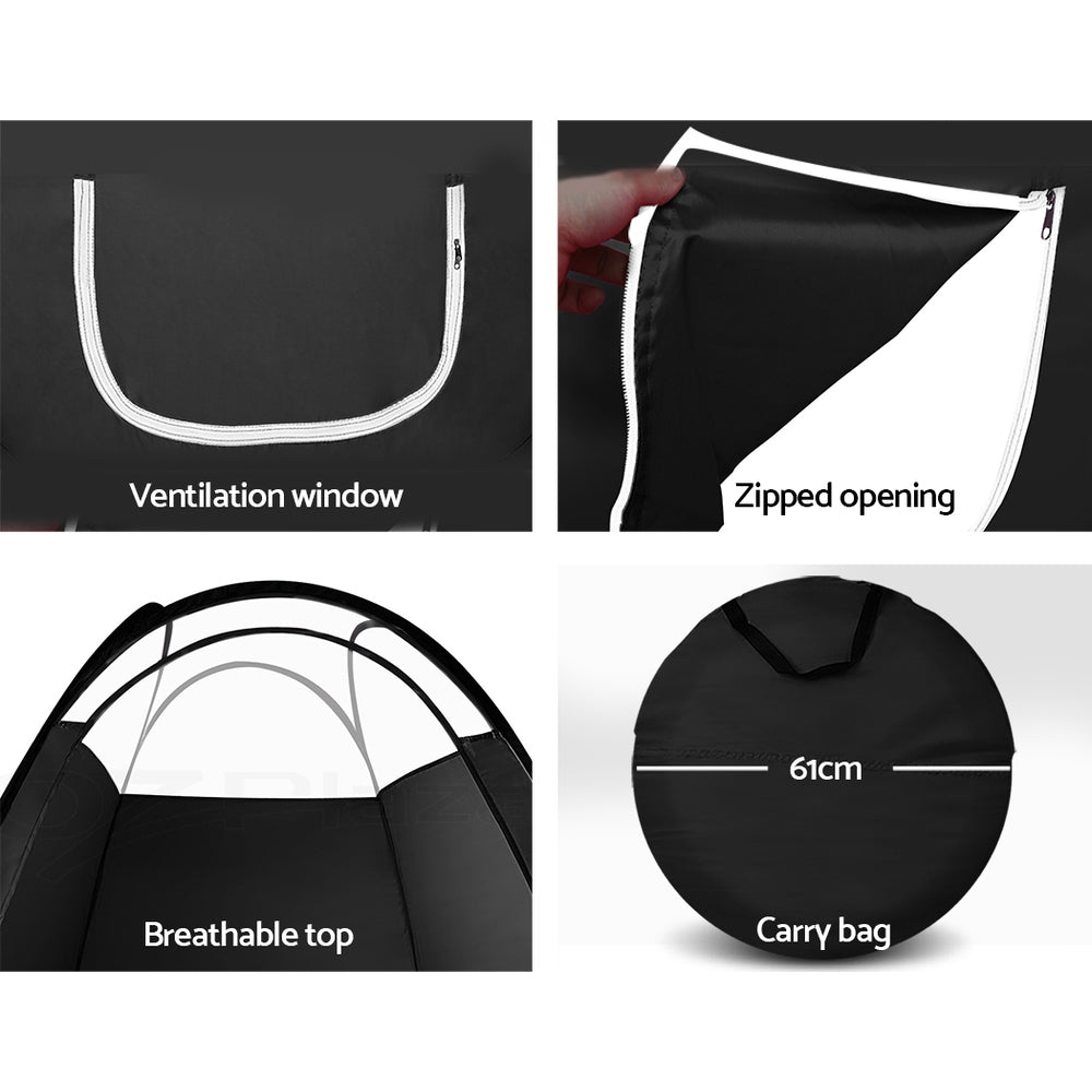 Pop Up Spray Tanning Tent Portable Black