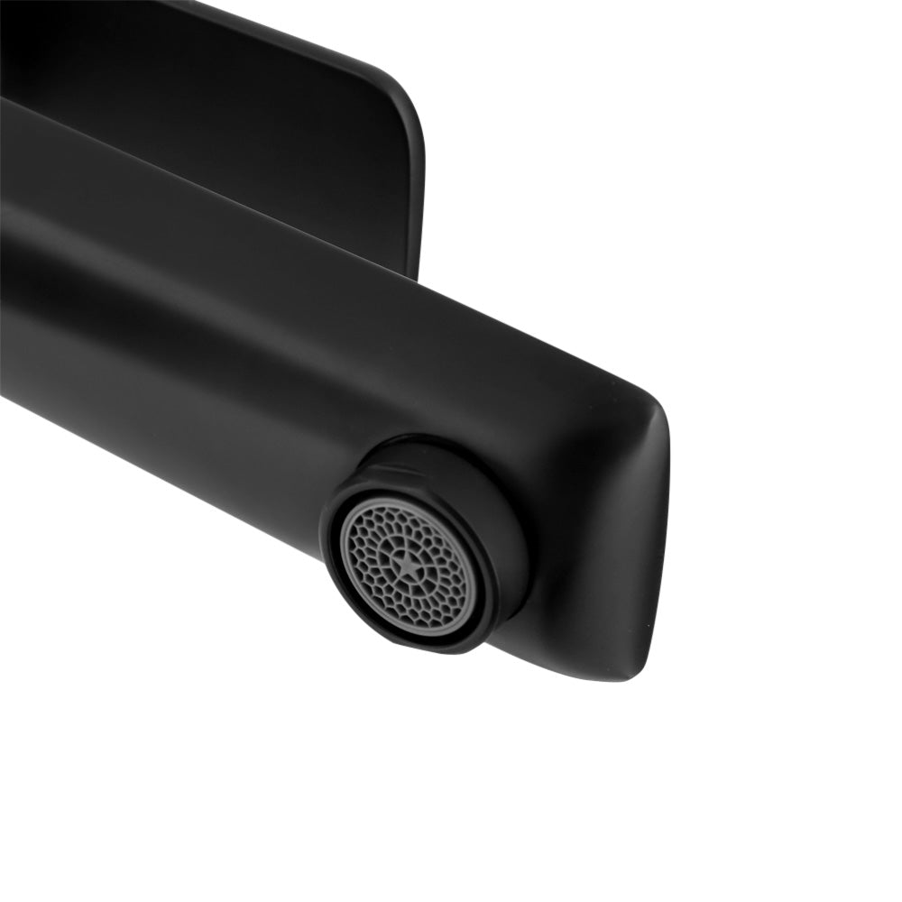 Matte Black Bathroom Basin Mixer Tap Brass Faucet