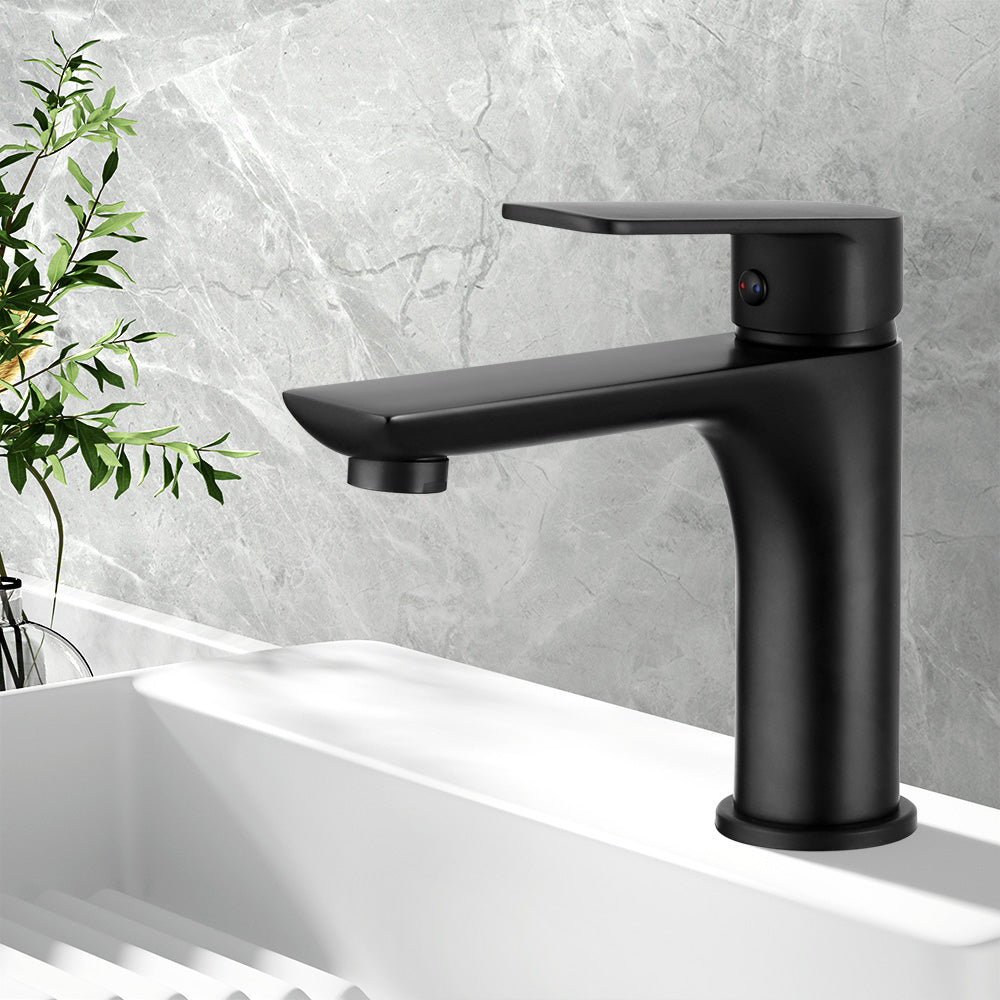 Matte Black Bathroom Basin Mixer Tap Brass Faucet