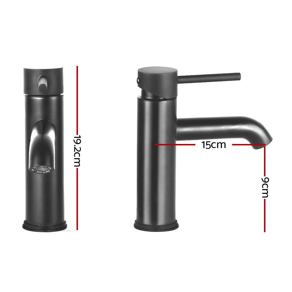 Cefito Round Basin Mixer Tap Brass Black