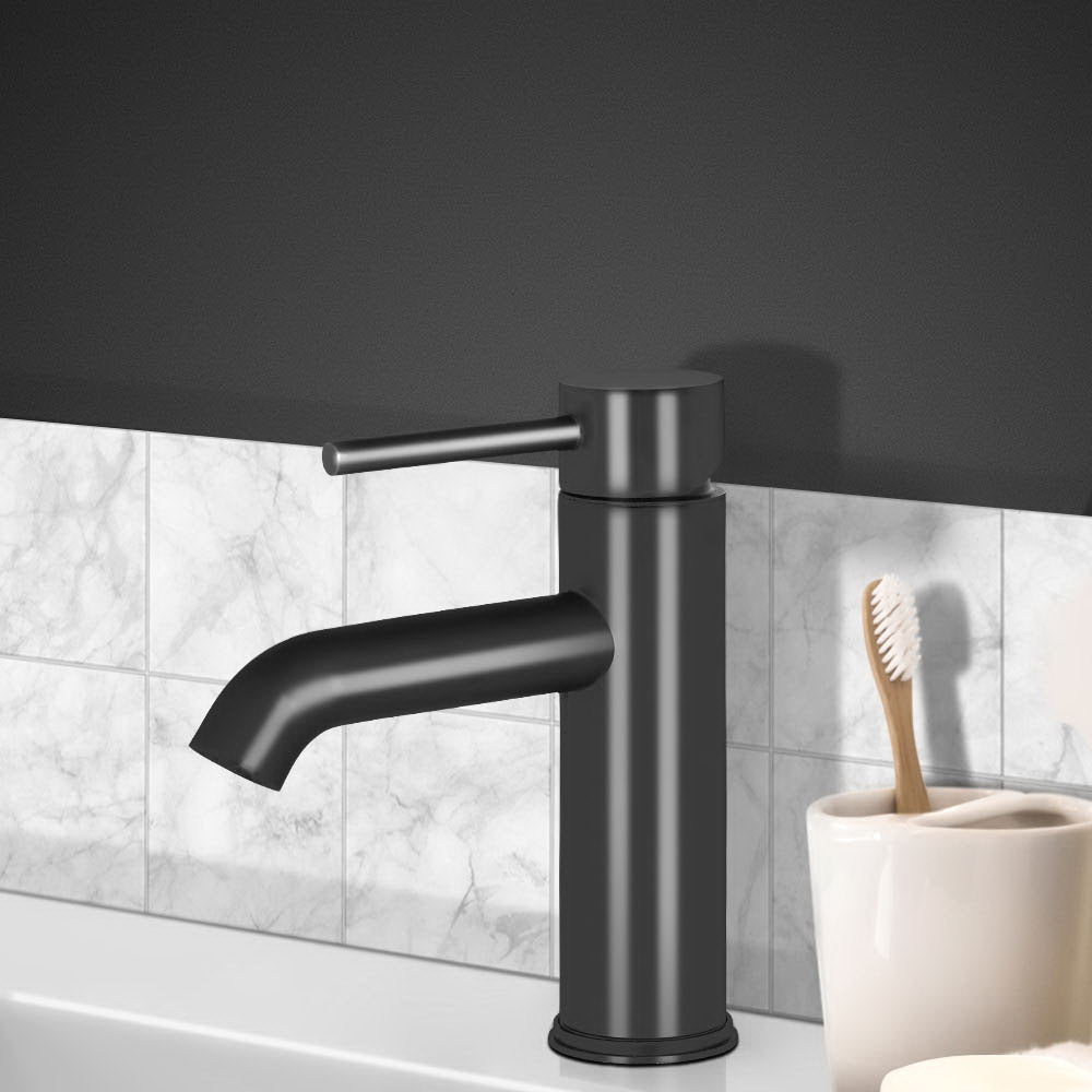 Cefito Round Basin Mixer Tap Brass Black