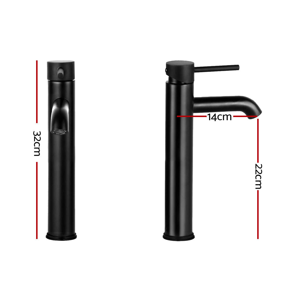 Cefito Round Tall Basin Mixer Tap Matte Black