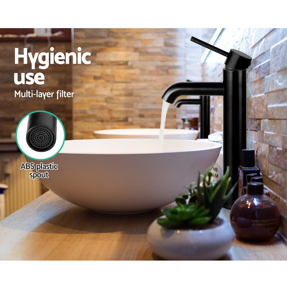 Cefito Round Tall Basin Mixer Tap Matte Black