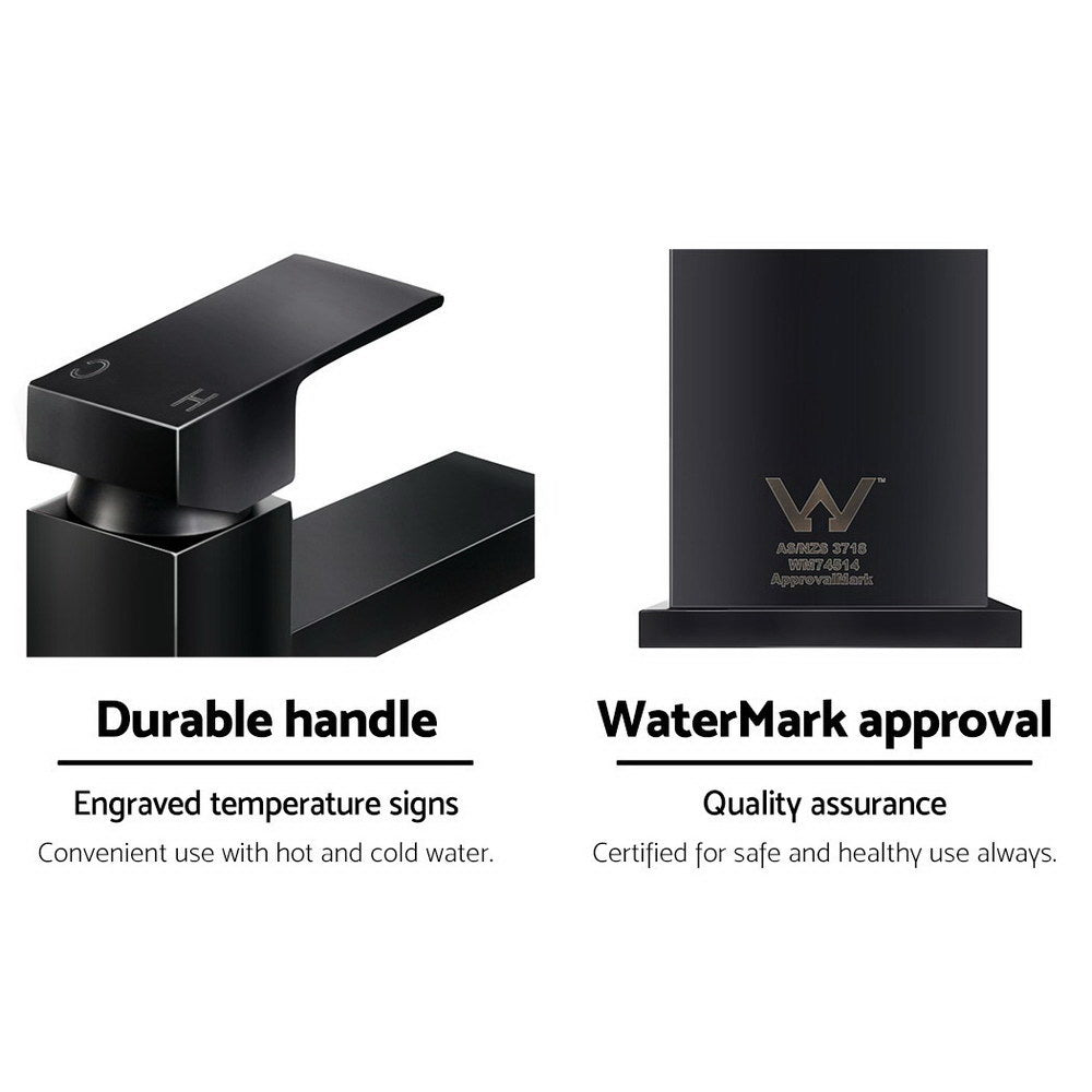 Cefito Black Square Bathroom Basin Mixer Tap