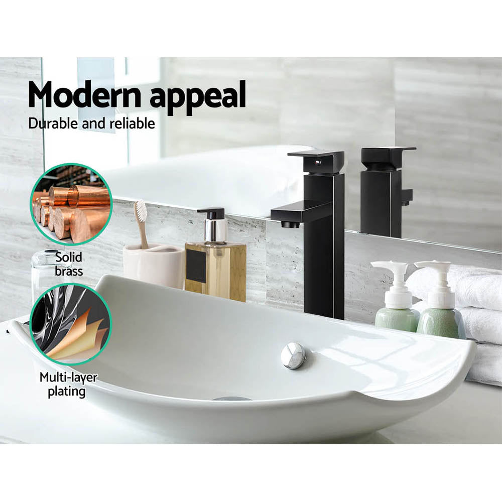 Cefito Tall Basin Mixer Tap Black Matte Finish